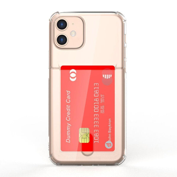 iPhone 11 Clear Mobile Case with Credit Card Pocket
