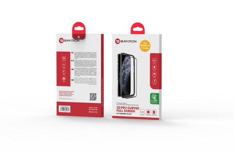 Baykron New iPhone 12 Pro Max Antibacterial 3D Tempered Glass