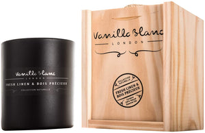 Vanilla Blanc Fresh Linen & Bois Précieux Matt Edition Candle