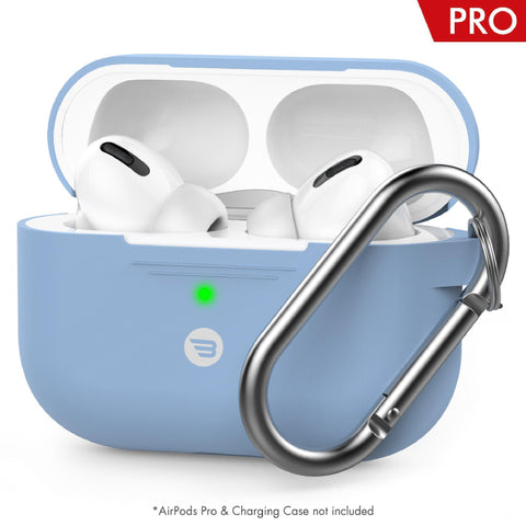 AirPods Pro Shock Proof Protective silicone Case for  with carabiner Blue