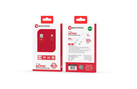 Baykron Cable USB To Micro 1.2 M Red